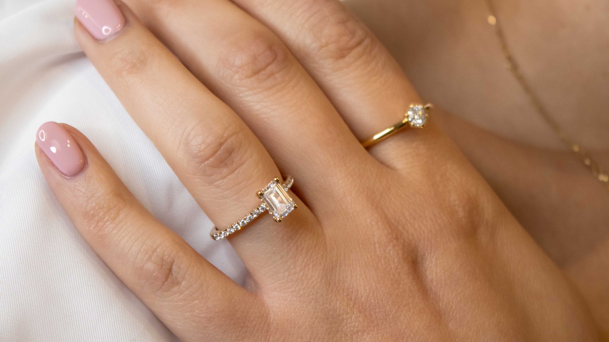 Cameron Hidden halo Pave Diamond Engagement Ring | Lisa Robin