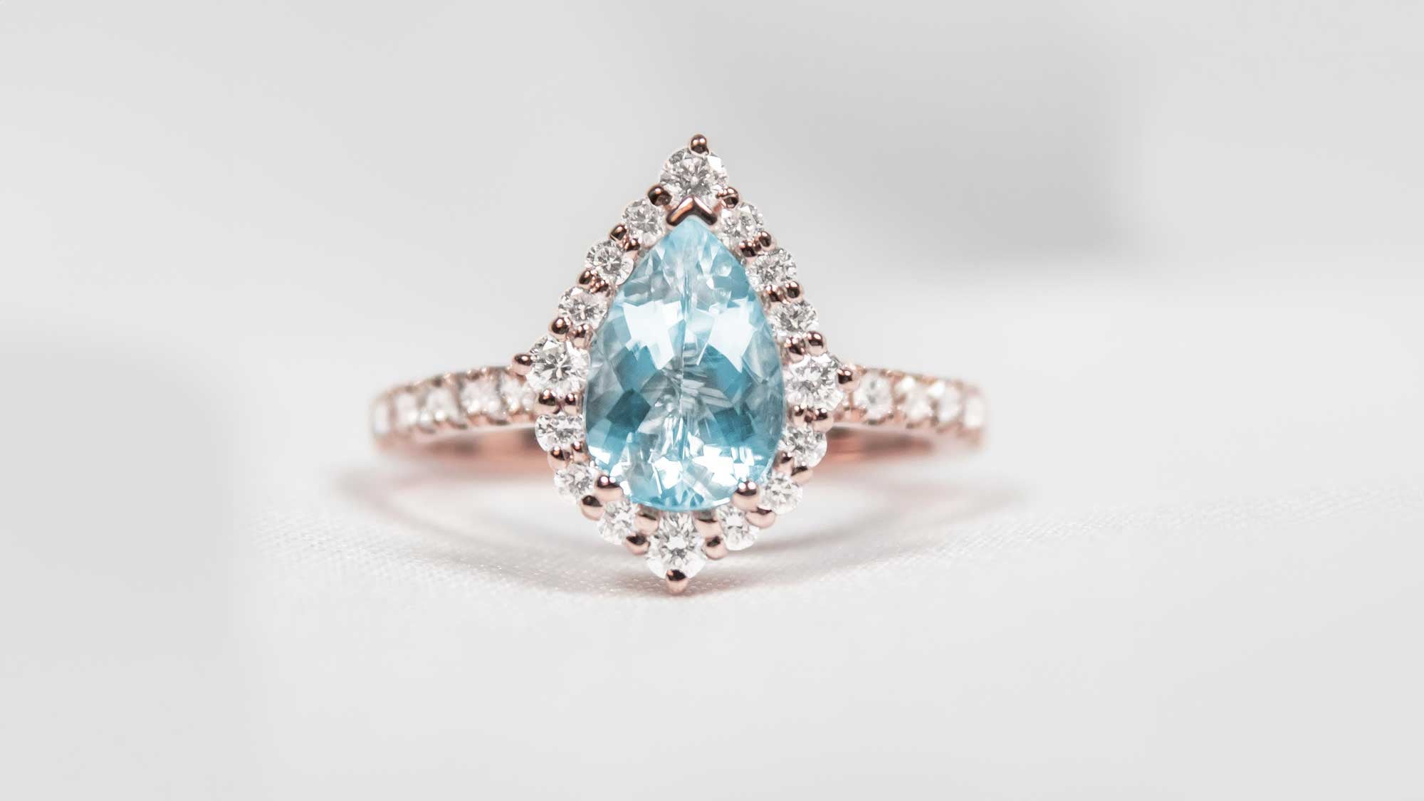 Alternative Gemstone Halo Engagement Rings - Lisa Robin