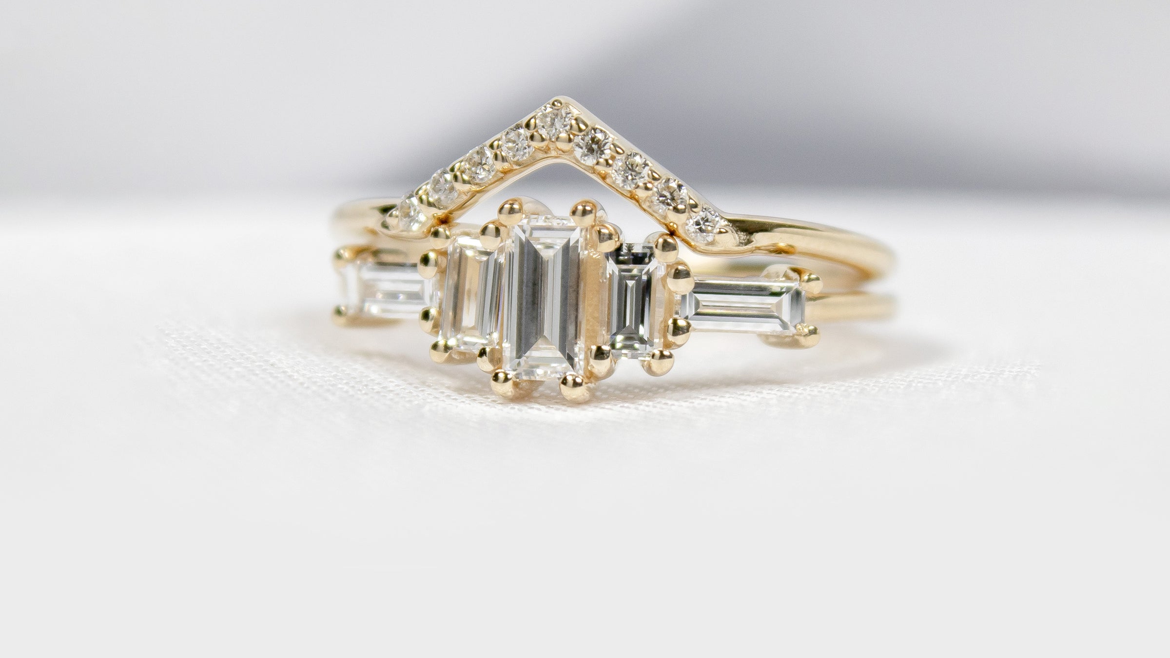 The Brooklyn Art Deco Wedding Set | Lisa Robin