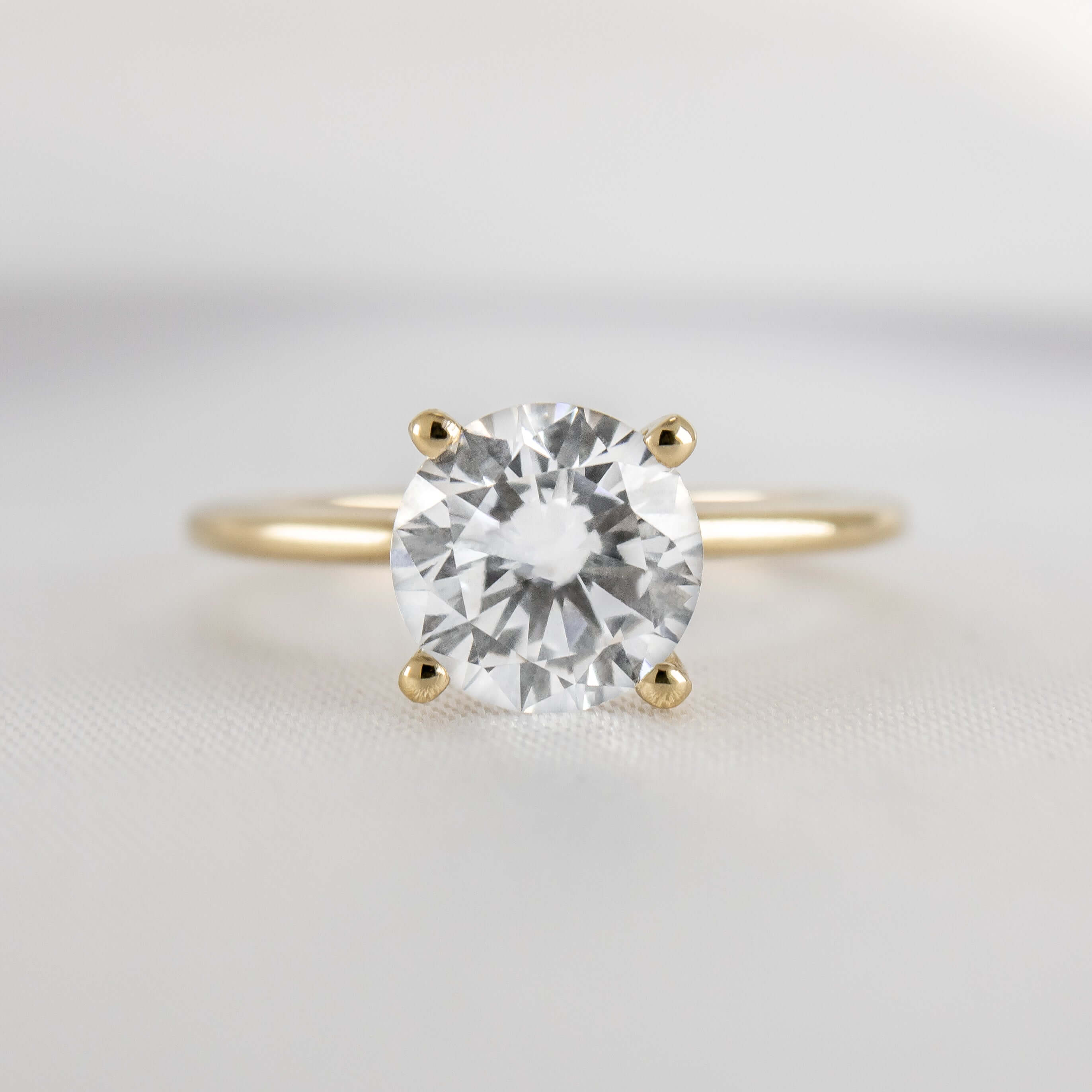 Shown in 2.0 Carat * The Allison Solitaire Engagement Ring | Lisa Robin#shape_round