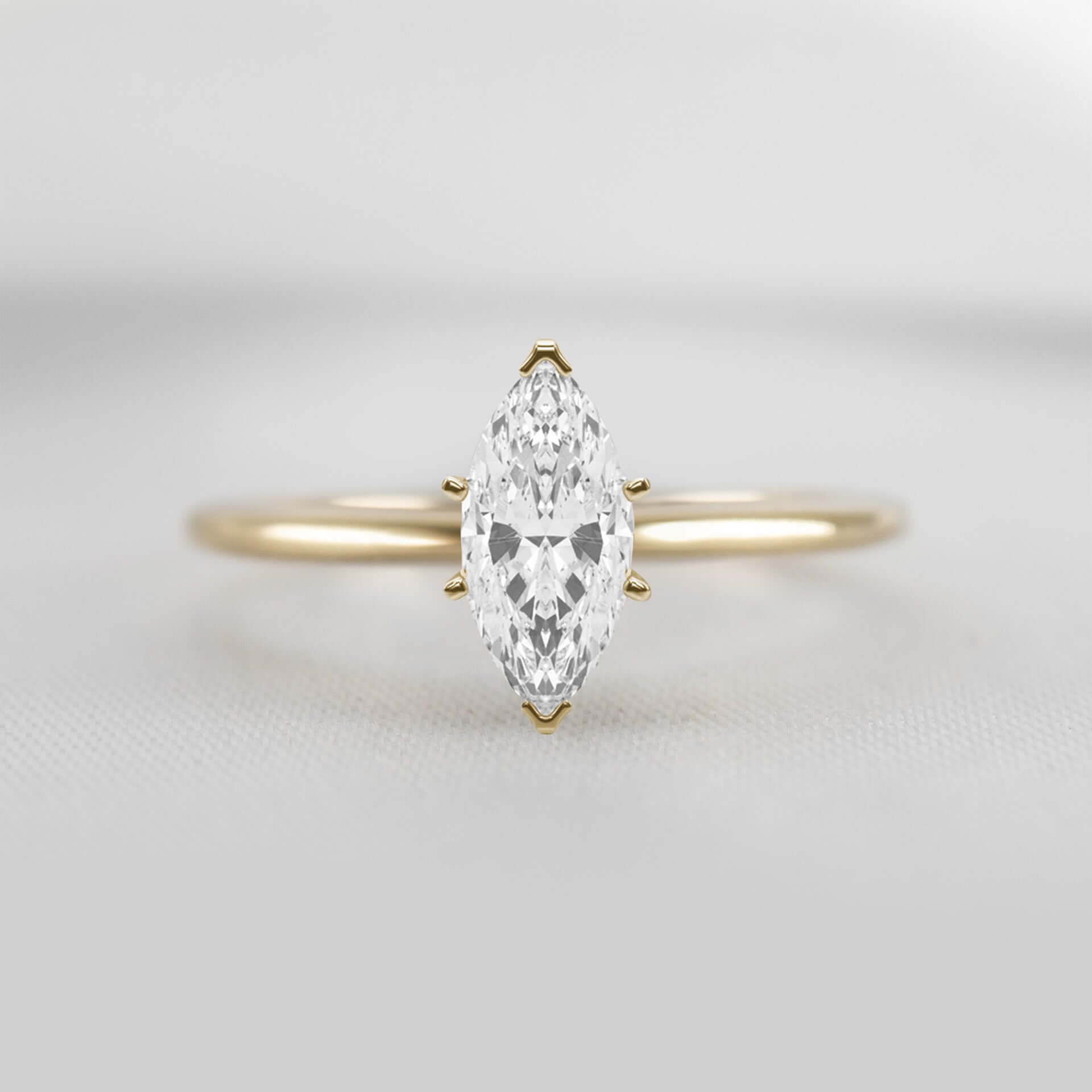 Shown in 1.0 Carat * The Allison Solitaire Engagement Ring | Lisa Robin#shape_marquise