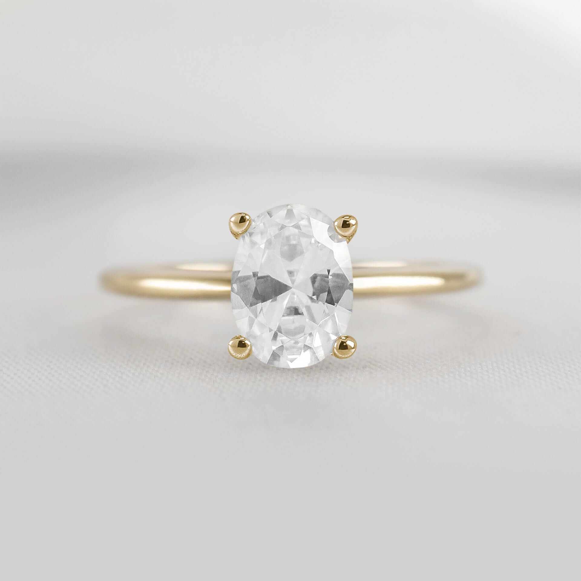 Shown in 1.0 Carat * The Allison Solitaire Engagement Ring | Lisa Robin#shape_oval