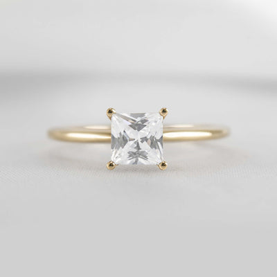 Shown in 1.0 Carat * The Allison Solitaire Engagement Ring | Lisa Robin#shape_princess
