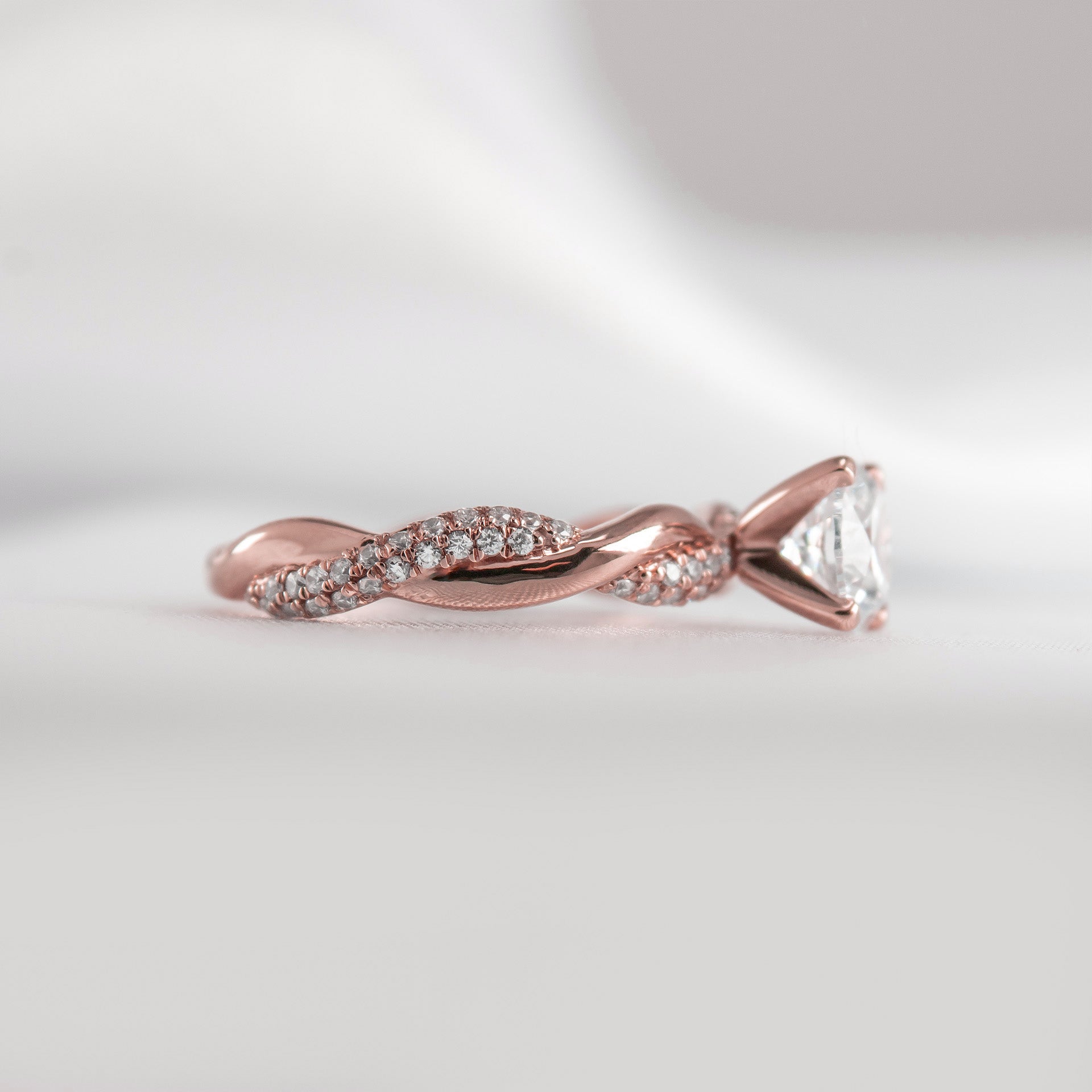 The Amelia Diamond Twist Engagement Ring