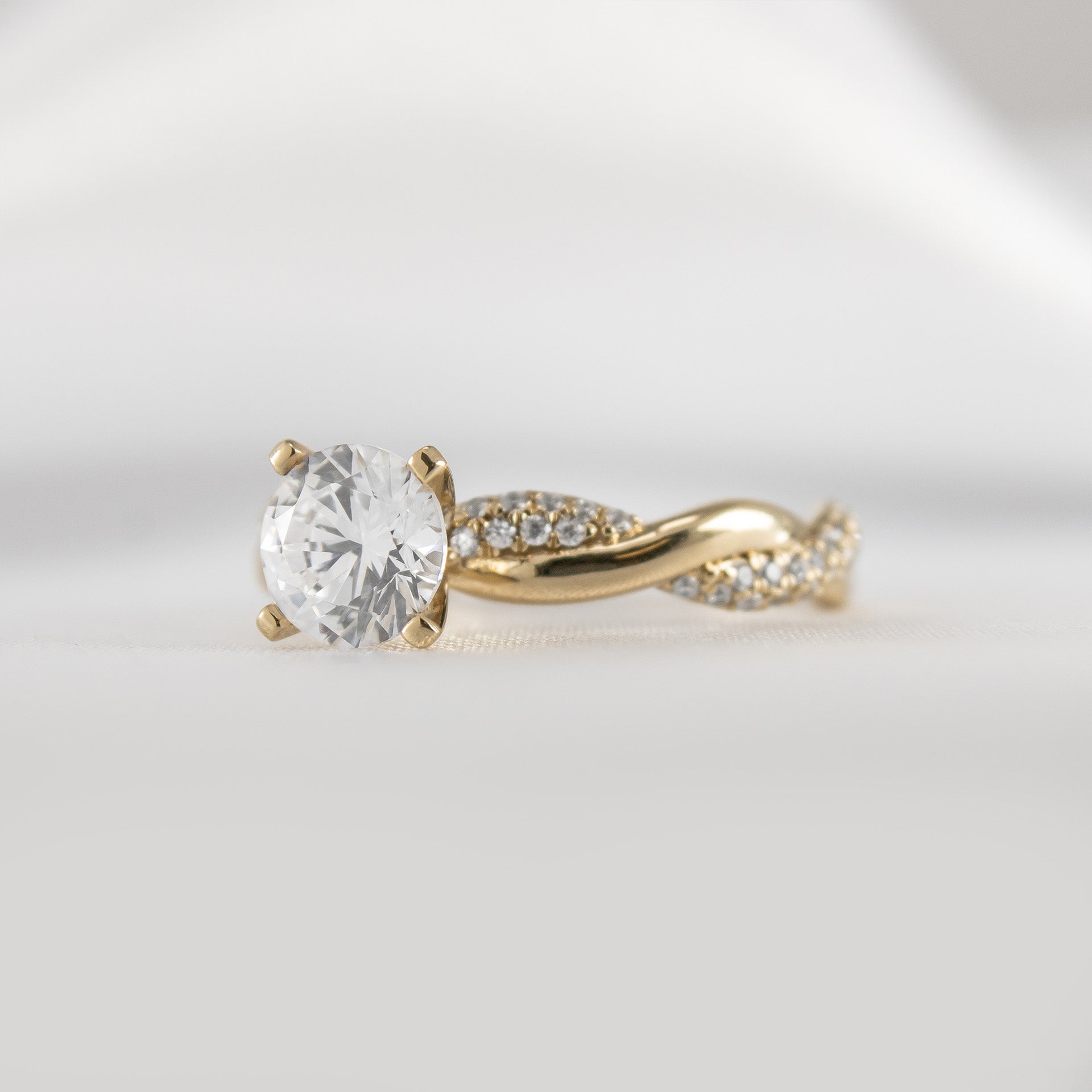 The Amelia Diamond Twist Engagement Ring