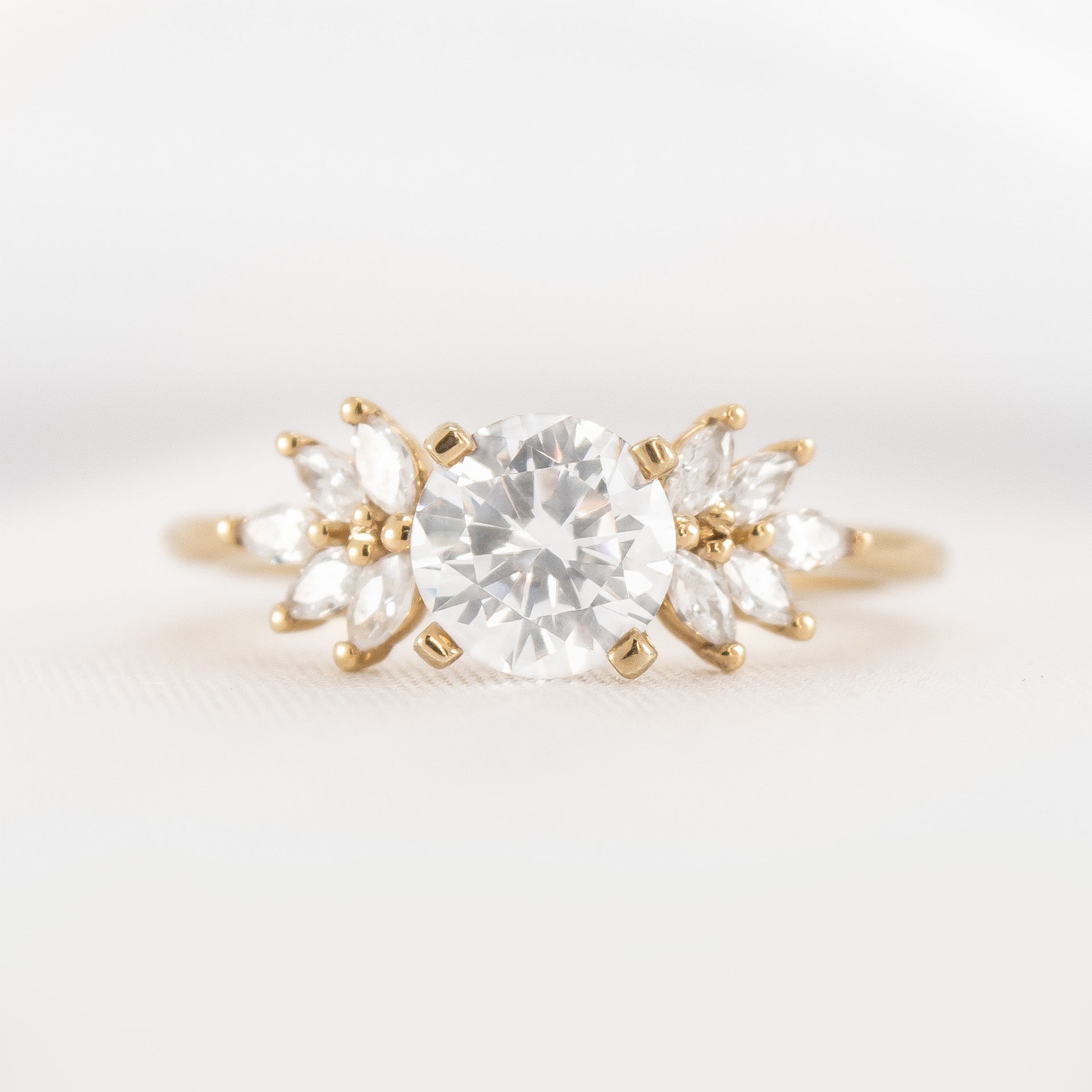 Shown in 1.5 carat * The Anna Diamond Cluster Engagement Ring | Lisa Robin#shape_round