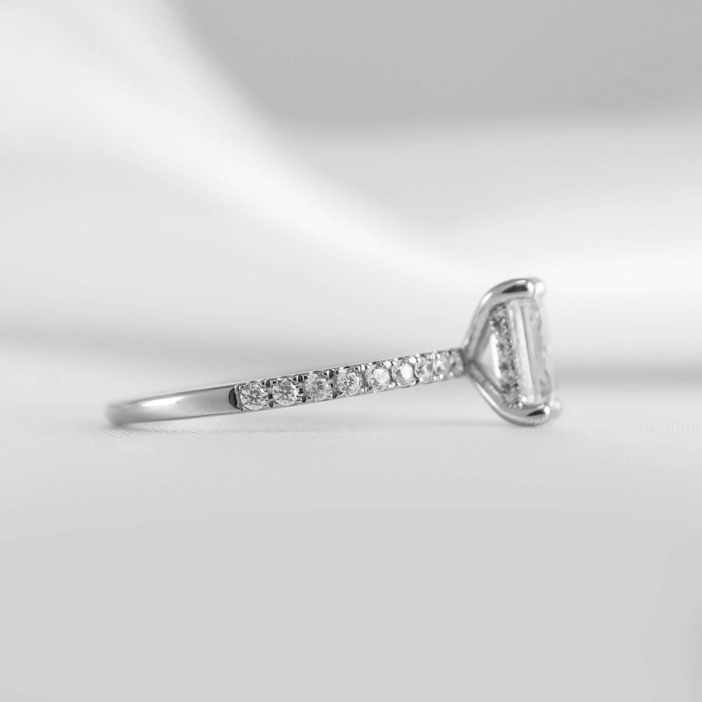 The Cameron Hidden Halo Pave Diamond Engagement Ring - Lisa Robin