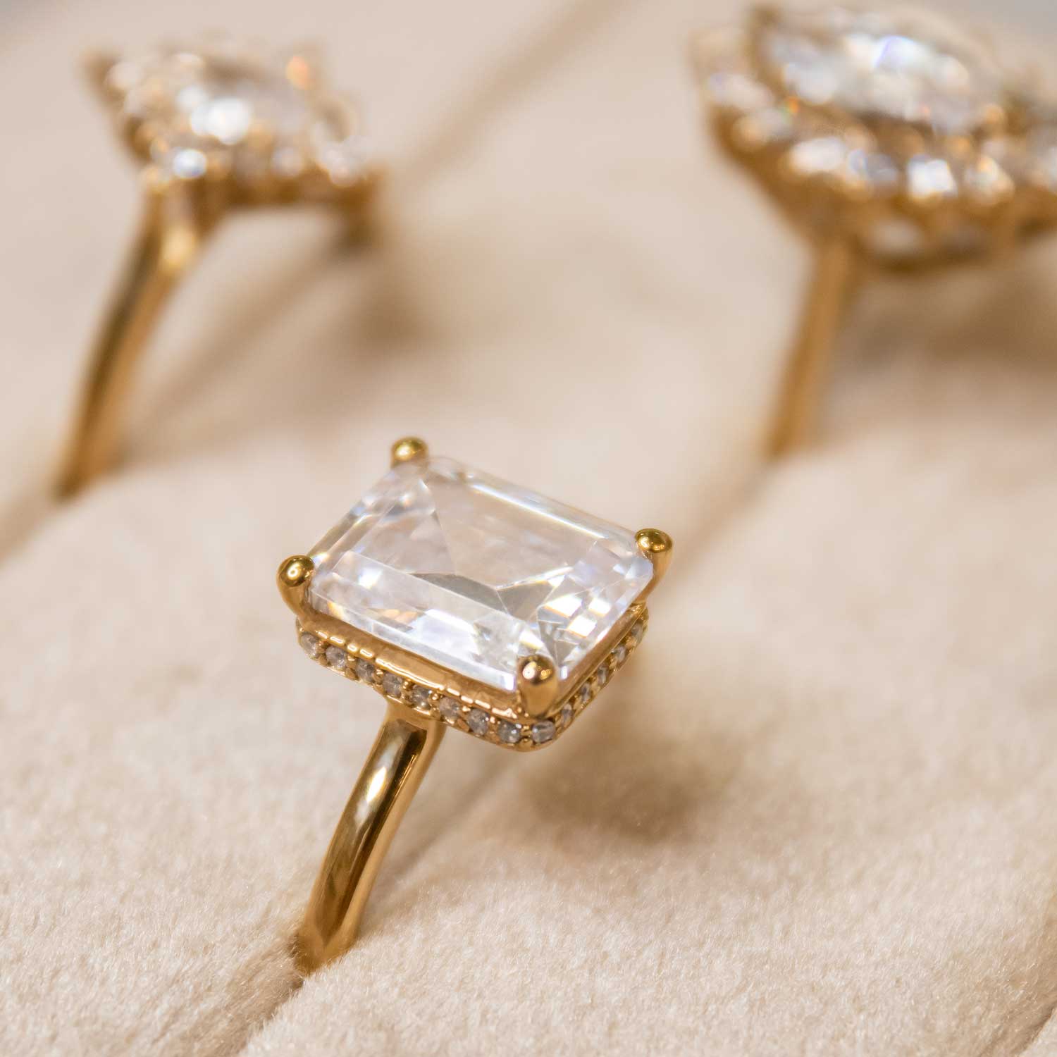The Casey Hidden Halo Diamond Engagement Ring
