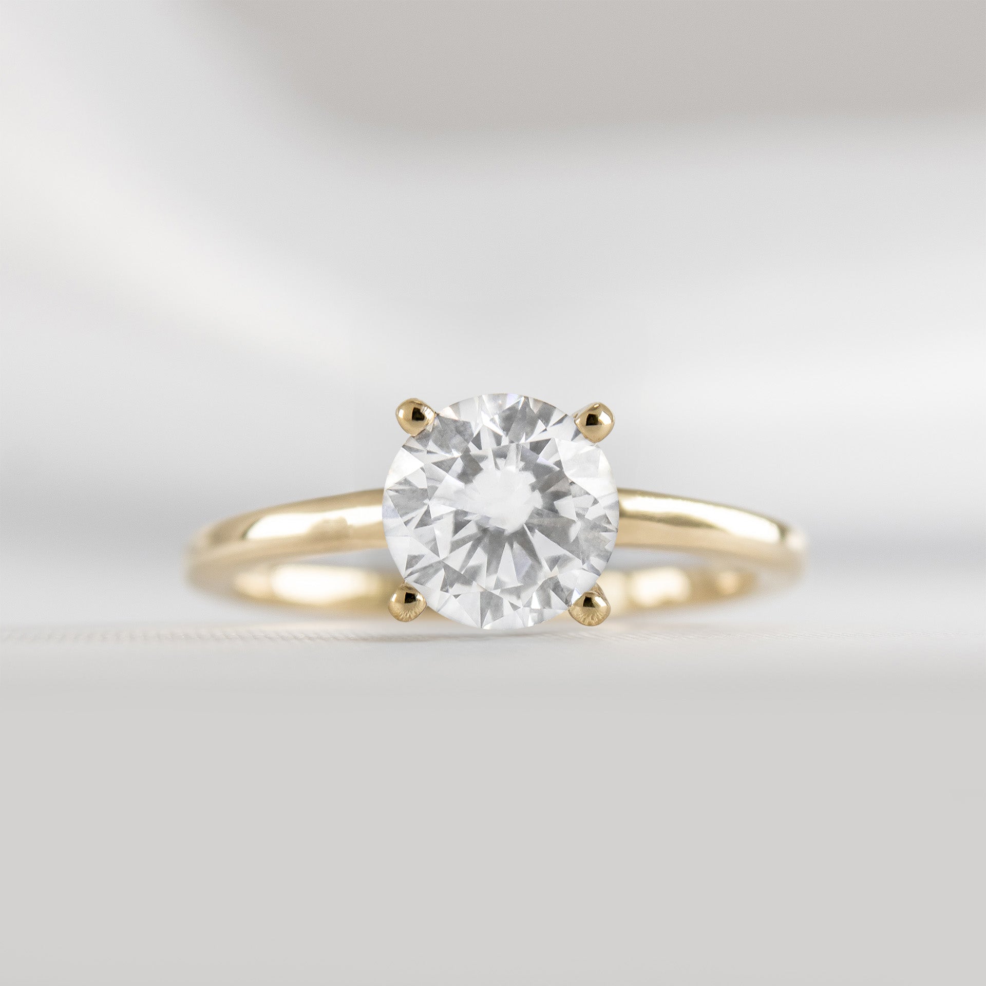Shown in 1.0 carat * The Casey Hidden Halo Diamond Engagement Ring | Lisa Robin#color_14k-yellow-gold