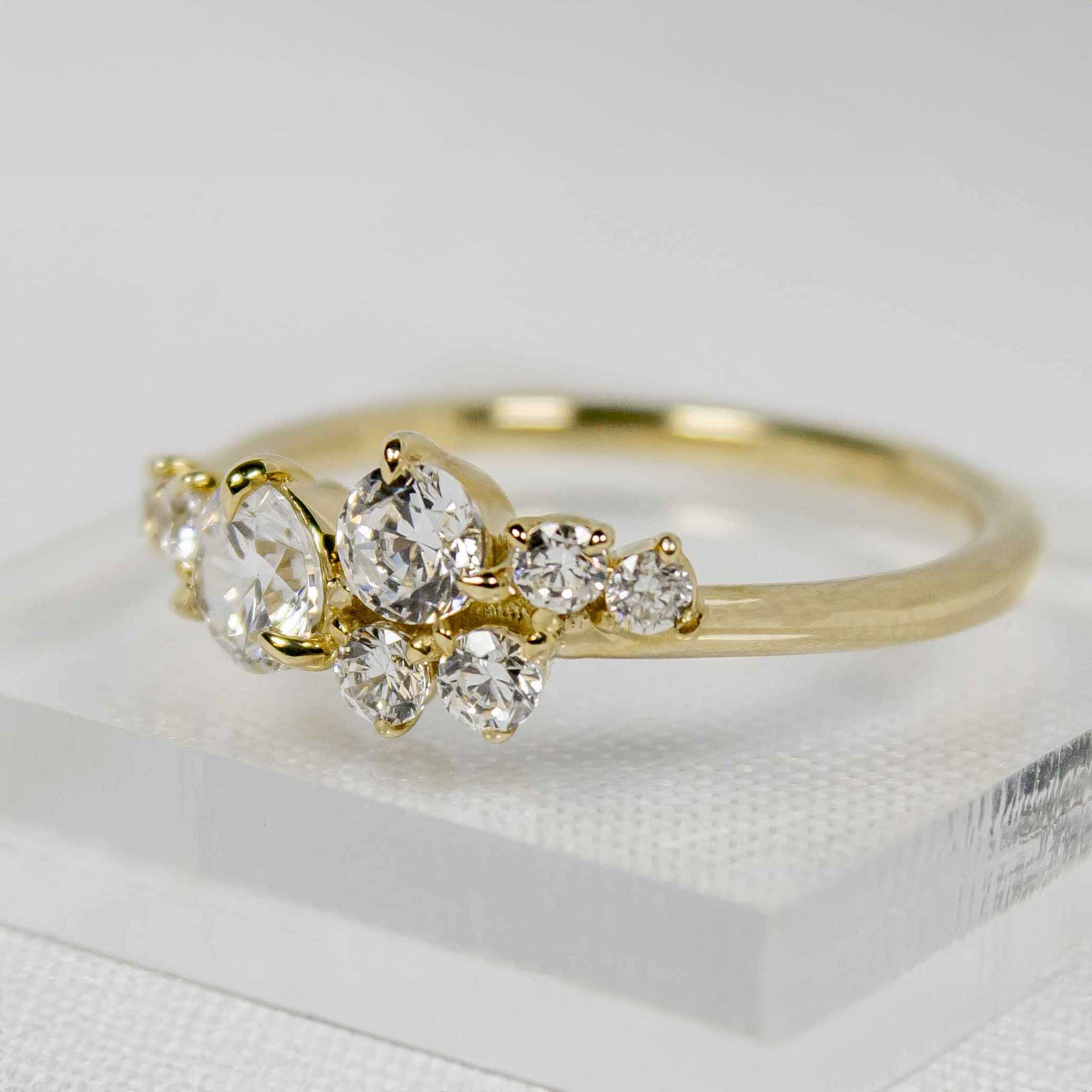 The Chloe Diamond Cluster Engagement Ring