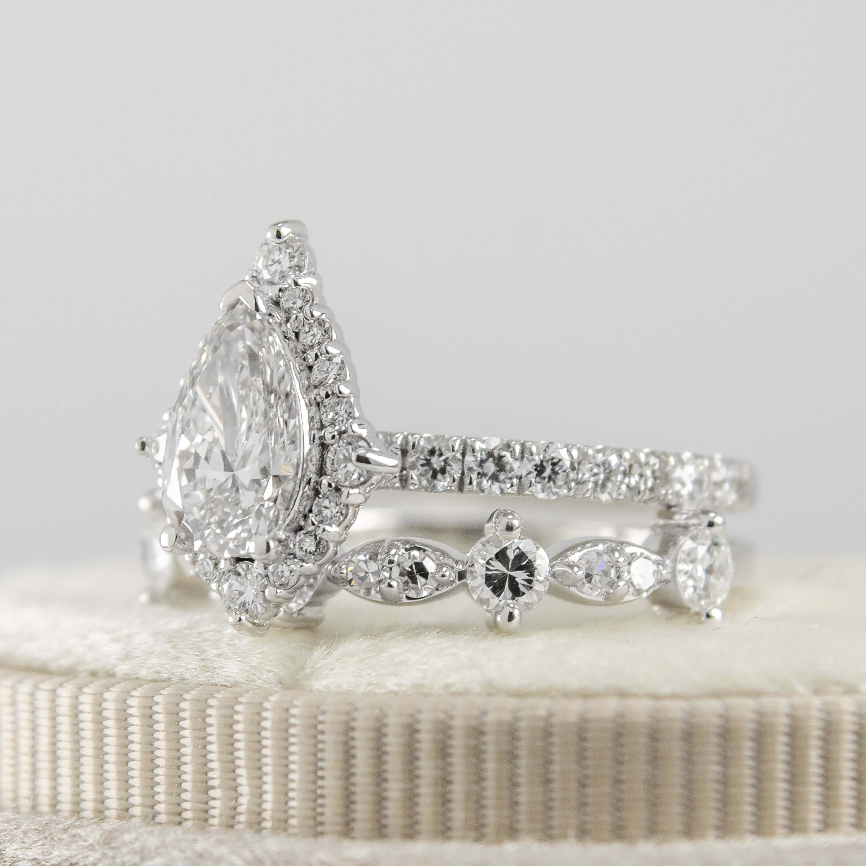 The Sierra Vintage-Inspired Pear-Shaped Diamond Engagement Ring