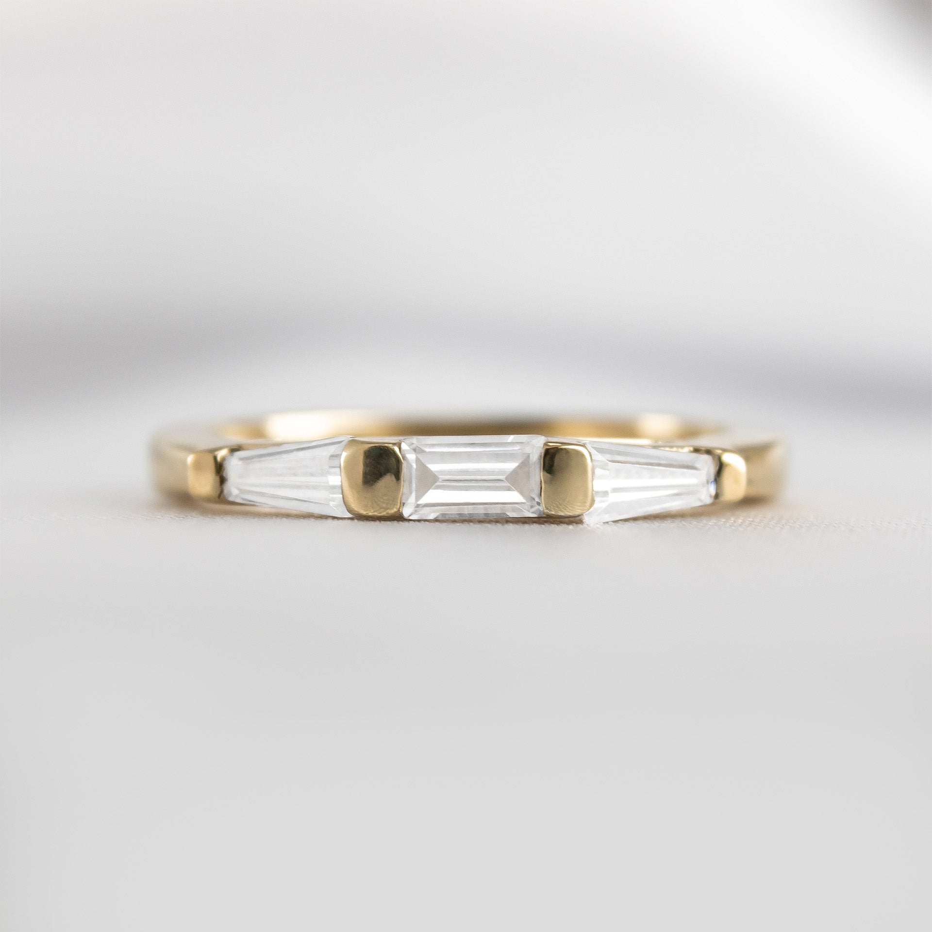 The Dillon Tapered Baguette Diamond Wedding Ring - Lisa Robin