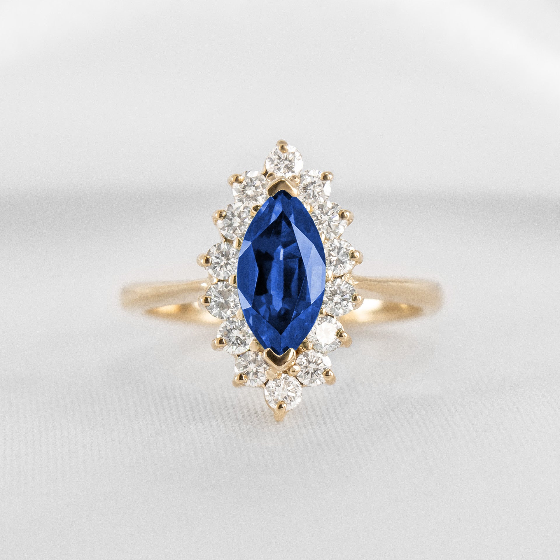 The Hadley Marquise Sapphire and Diamond Engagement Ring | Lisa Robin#color_14k-yellow-gold