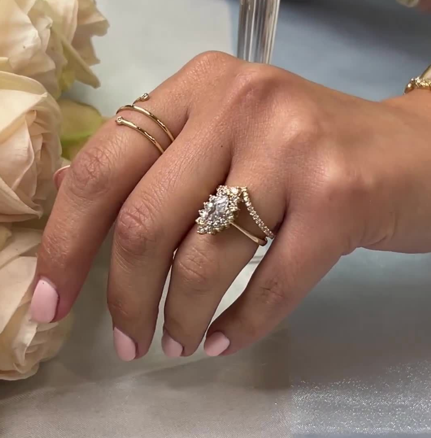 The Hadley Marquise Diamond Engagement Ring