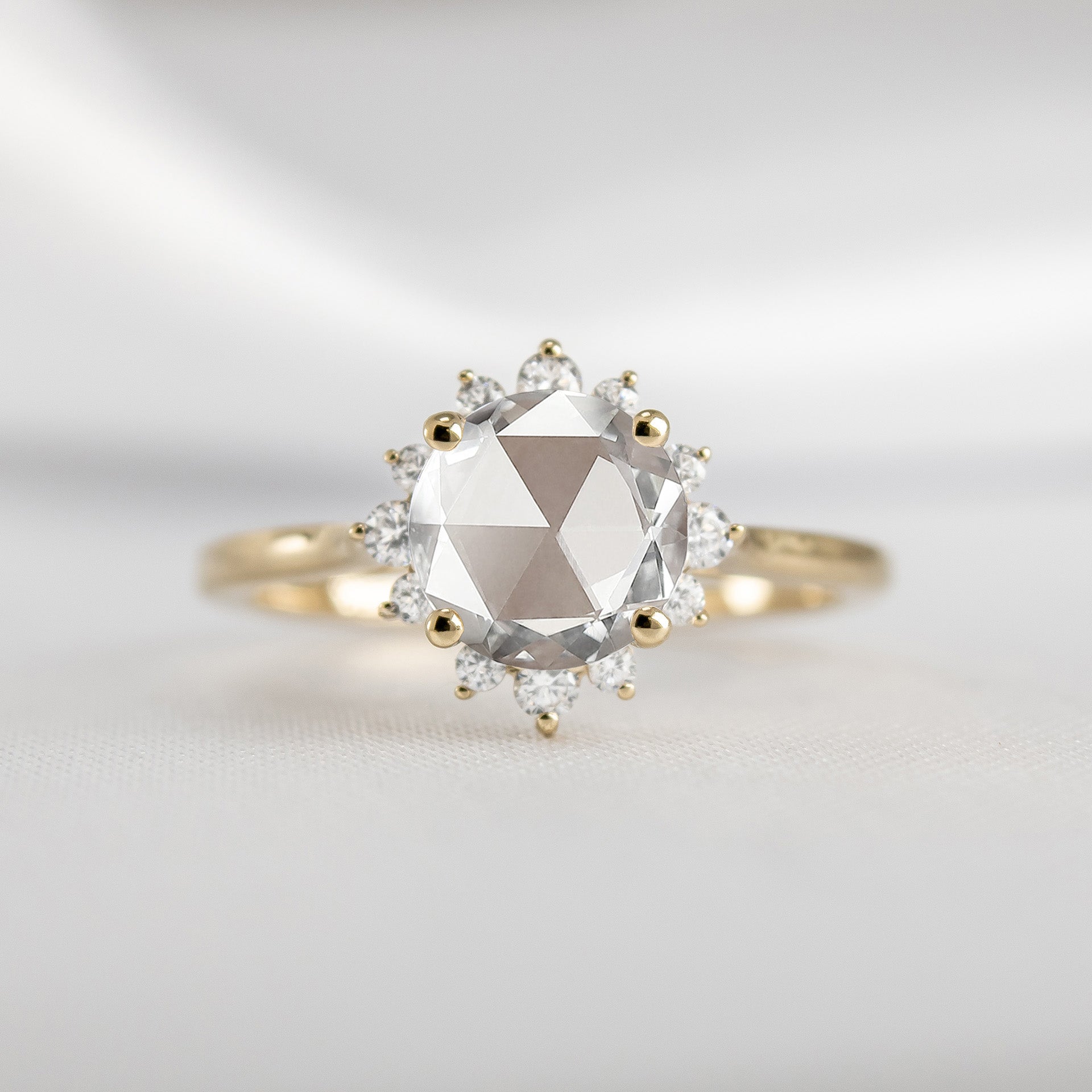 Shown in 1 Carat * The Jaylin Rose-Cut diamond engagement ring in Yellow Gold | Lisa Robin#color_14k-yellow-gold