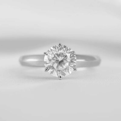 Shown in 1.5 Carat * The Katharine Solitaire Engagement Ring | Lisa Robin#color_platinum