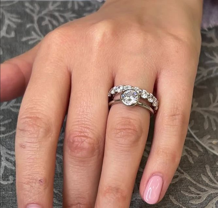 The Drew Round Diamond Half Eternity Ring