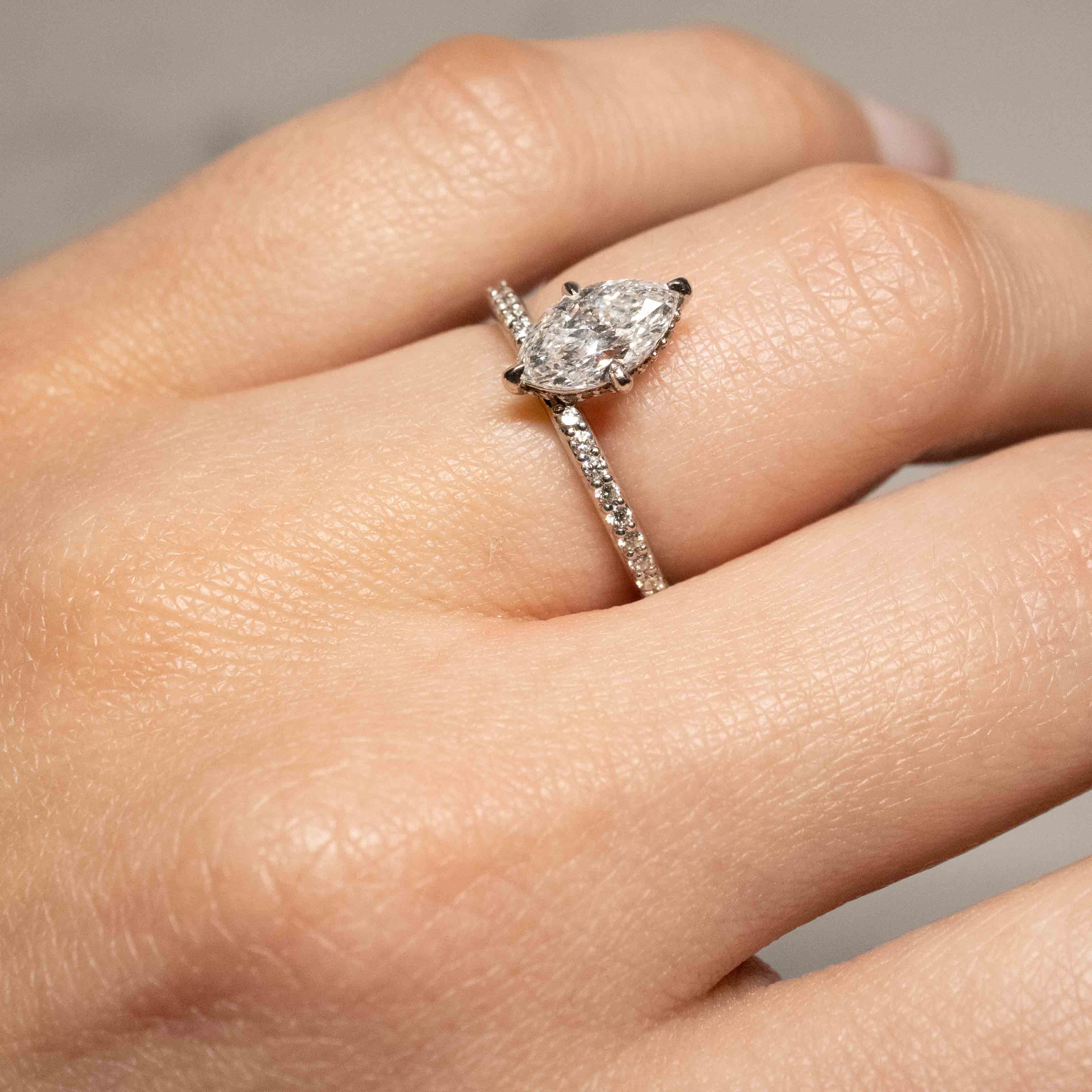 The Kingsley Marquise Diamond Engagement Ring