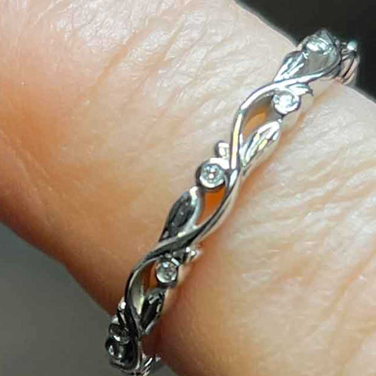 Leaf and Vine Diamond Wedding Ring