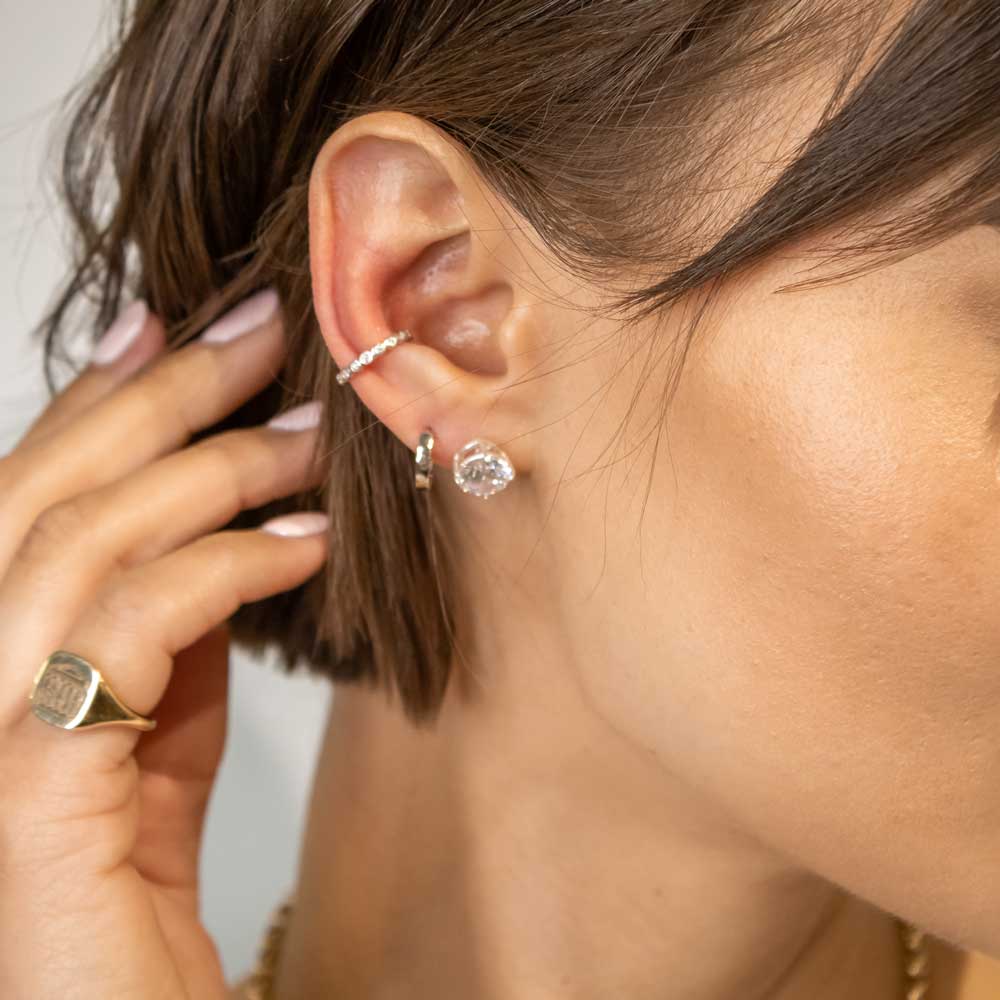 Colorless Lab Diamond Stud Earrings Four Prong- 0.5cttw-10.25cttw