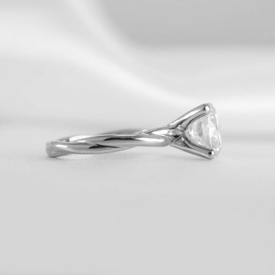 Shown in 1.0 Carat * The Leila Twist Engagement Ring | Lisa Robin#color_14k-white-gold