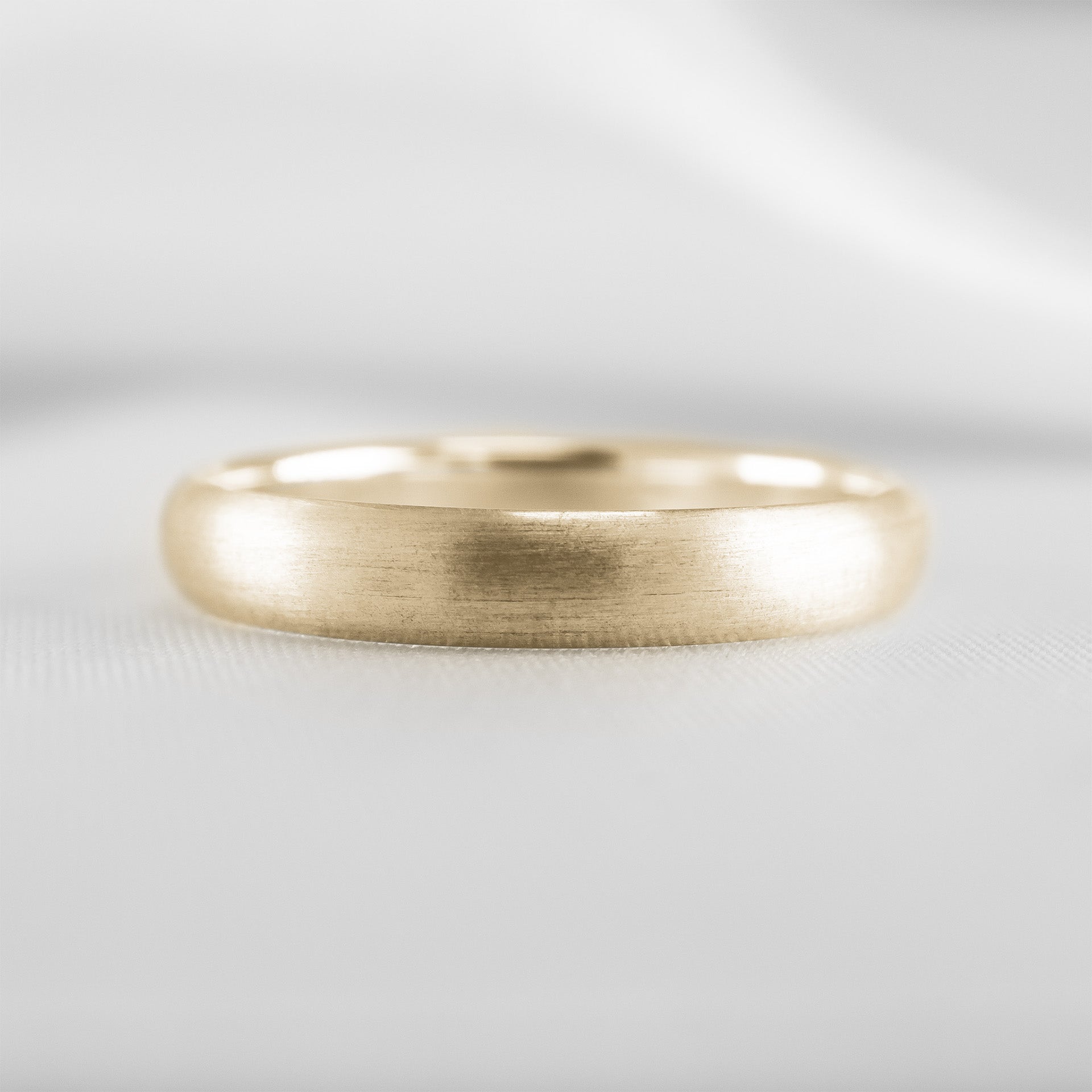 Milo Brushed Finish Domed Wedding Ring - Lisa Robin