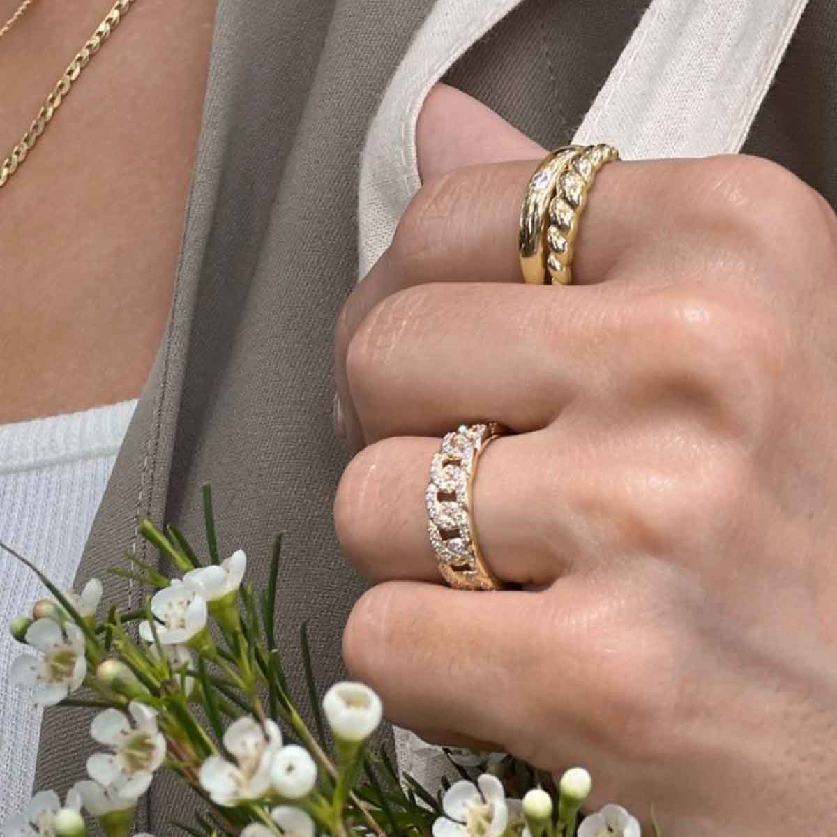 Gold Croissant Ring