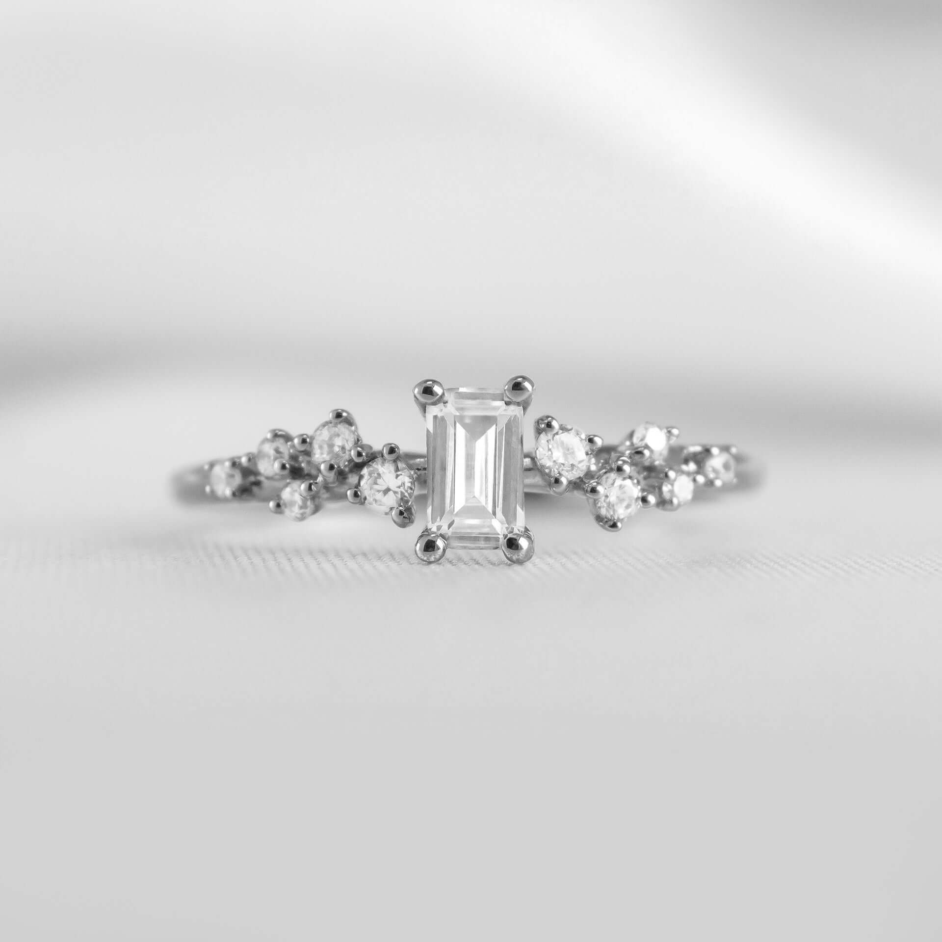 Shown in 0.6 carat Diamond * The Polaris Diamond Engagement Ring / Lisa Robin#color_platinum