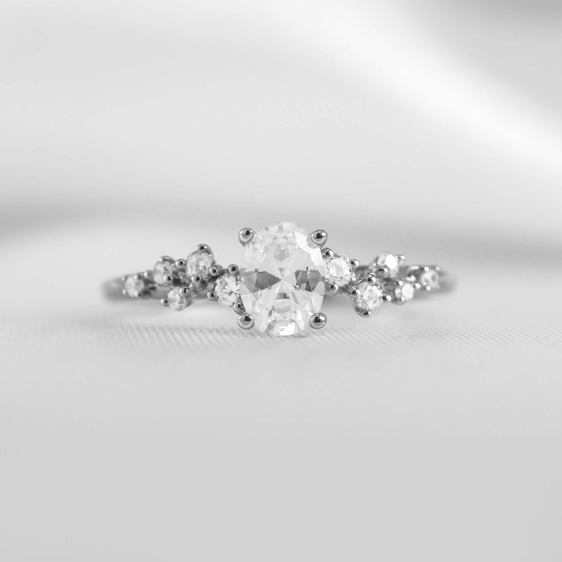 Shown in 1.0 carat Diamond* The Polaris Diamond Engagement Ring / Lisa Robin#color_14k-white-gold