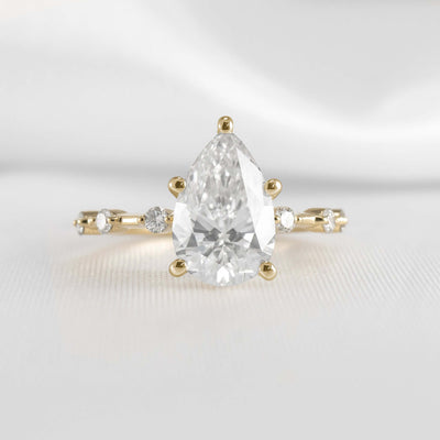 Shown in 2.6 Carat * The Portia Distance Diamond Engagement Ring | Lisa Robin#shape_pear
