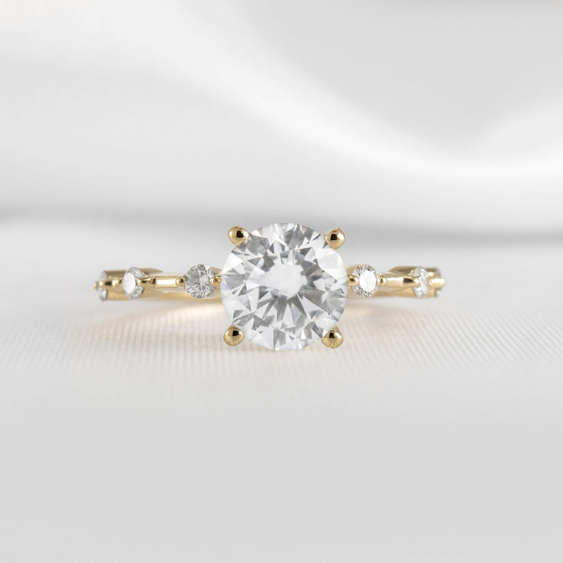 Shown in 1.0 Carat * Portia Distance Diamond Solitaire Engagement Ring | Lisa Robin#shape_round