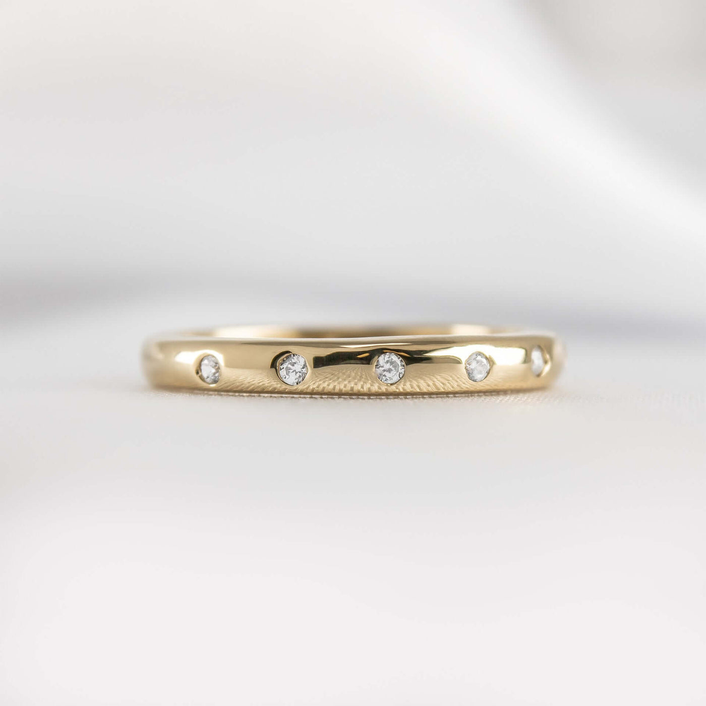 The Reese Diamond Dome Wedding Ring | Lisa Robin#14k-yellow-gold