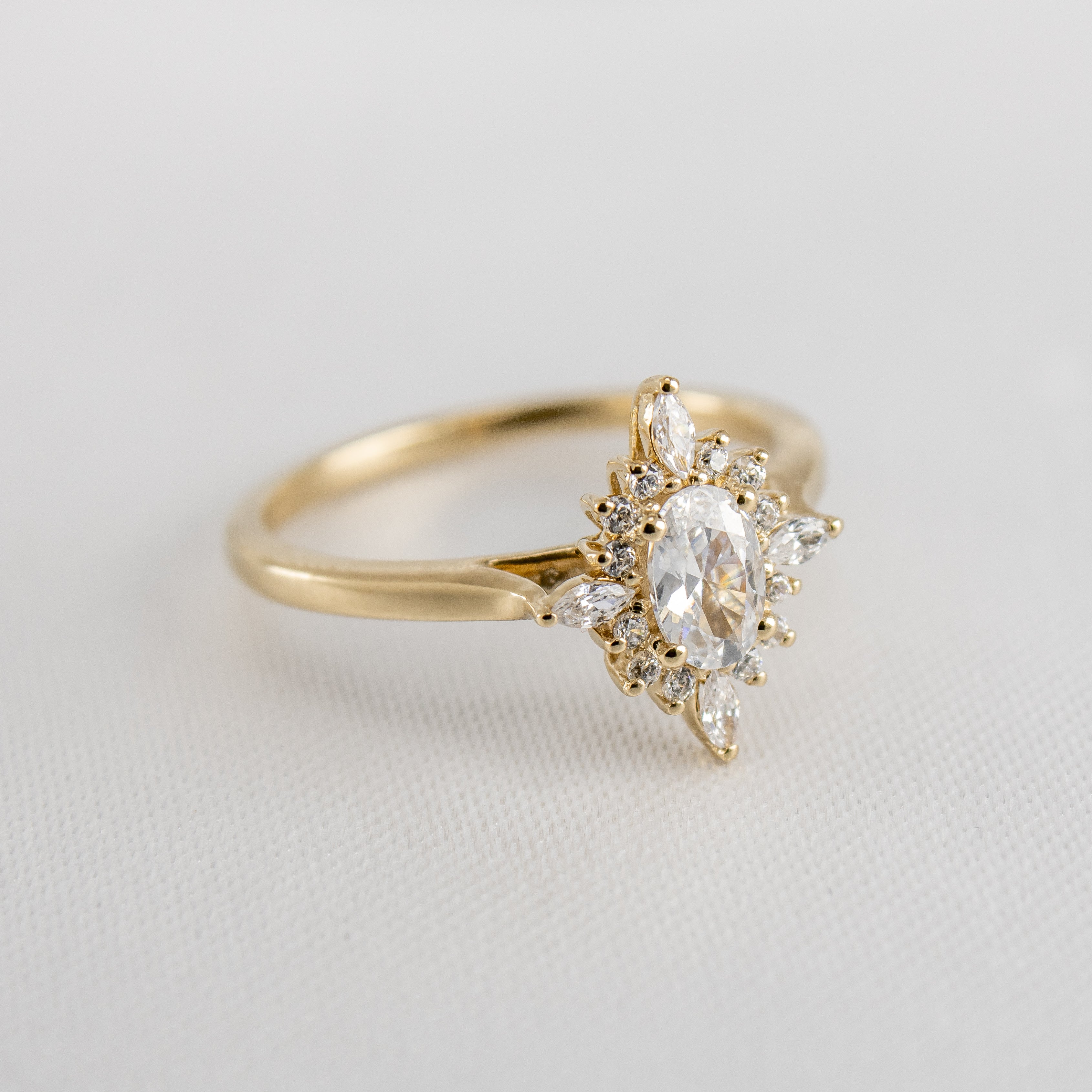The Revel Halo Sapphire Engagement Ring