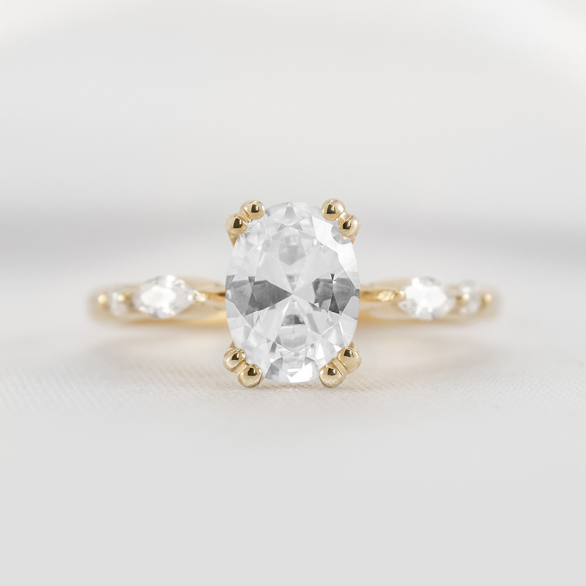 Shown in 2.0 carat Diamond* The Sage Double Prong Diamond Engagement Ring / Lisa Robin#color_14k-yellow-gold