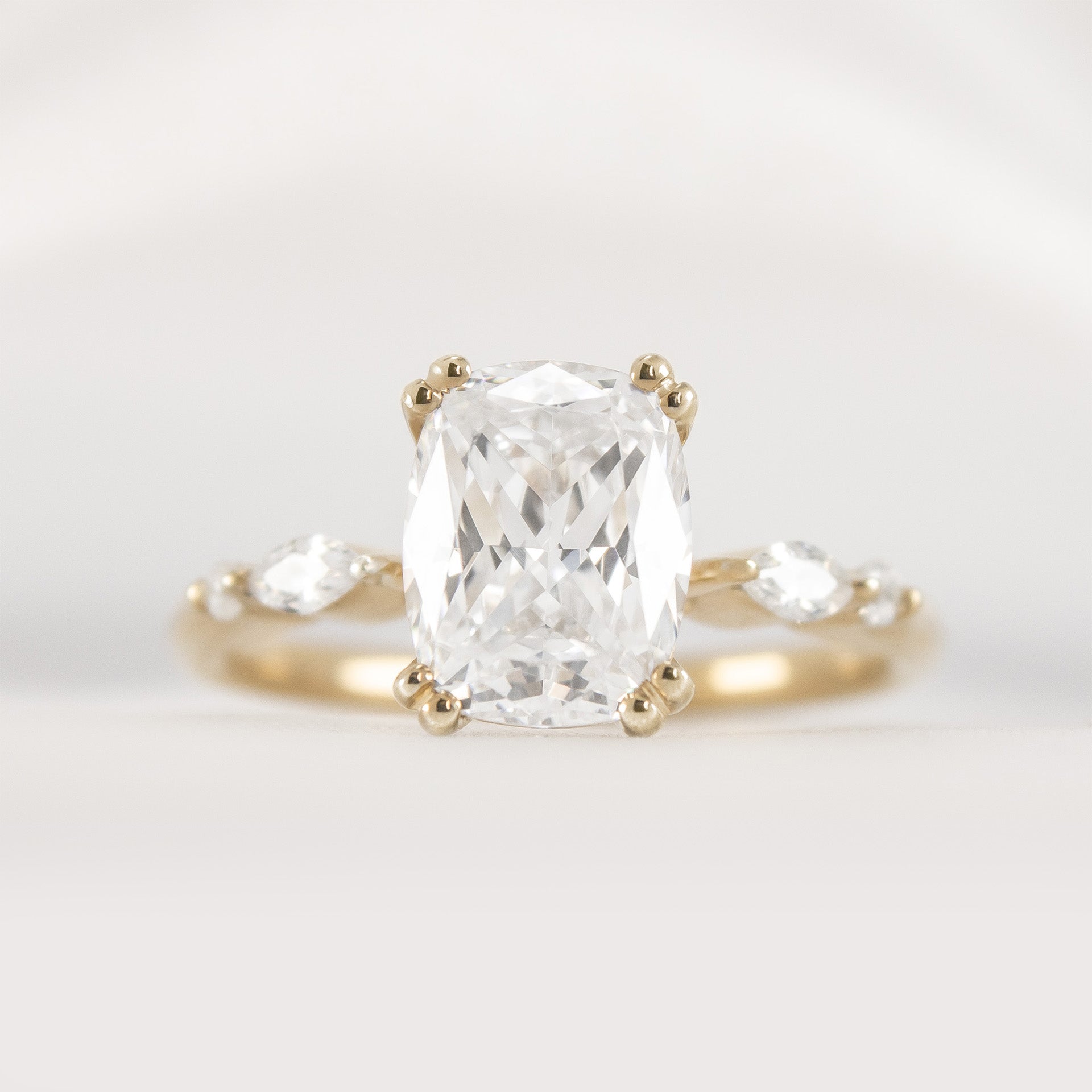 Shown in 2.0 carat Diamond* The Sage Double Prong Diamond Engagement Ring/ Lisa Robin#color_14k-yellow-gold
