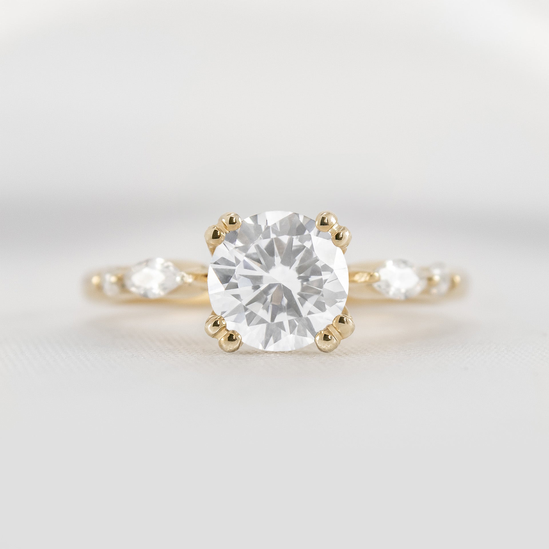 Shown in 1.5 carat Diamond* The Sage Double Prong Diamond Engagement Ring / Lisa Robin#color_14k-yellow-gold