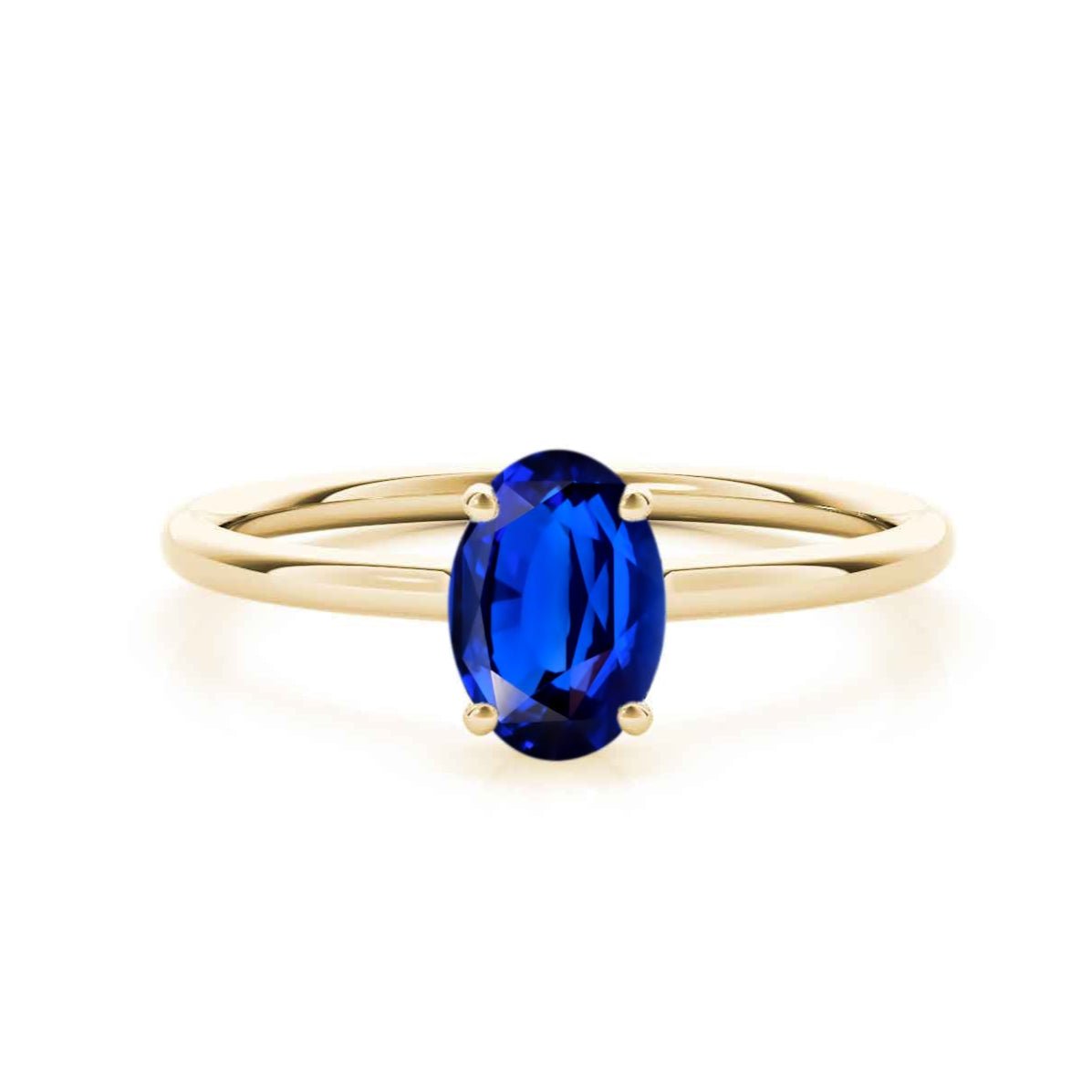 The Casey Sapphire with Diamond Hidden Halo Engagement Ring - Lisa Robin