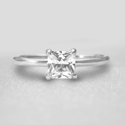 Shown in 1.0 Carat * The Olivia Diamond Solitaire Ring - Lisa Robin#shape_princess