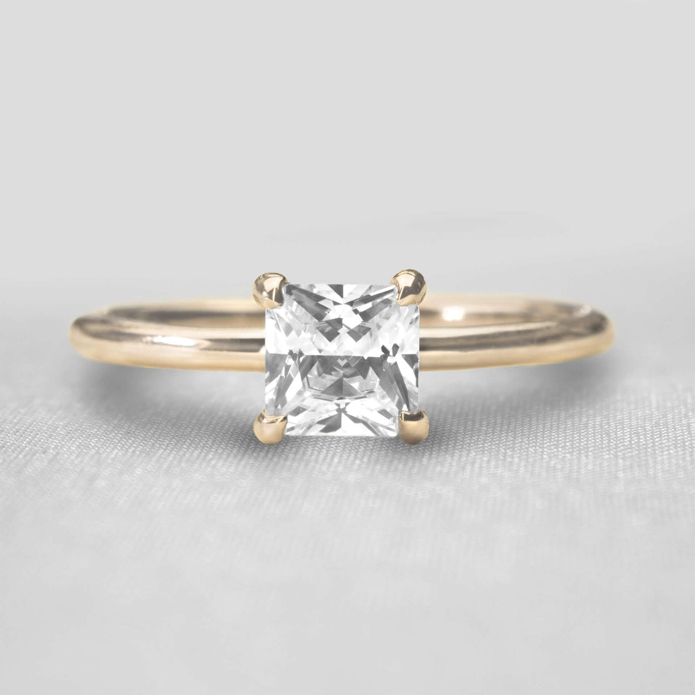 Shown in 1.0 Carat * The Olivia Diamond Solitaire Ring - Lisa Robin#shape_princess