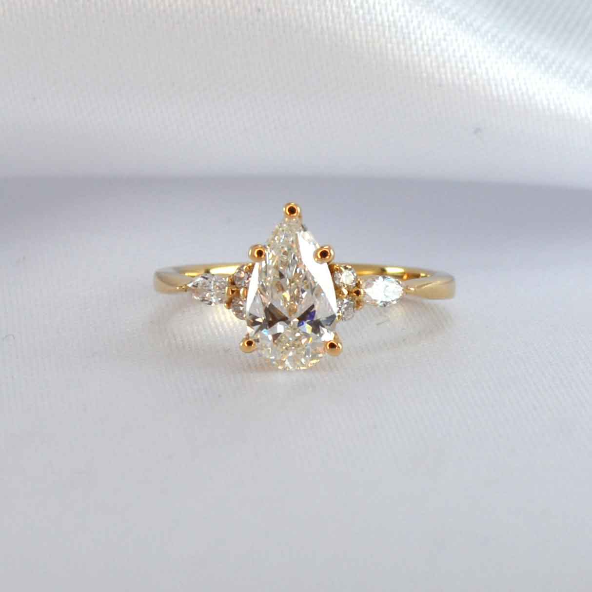 The Sophia Marquise Accented Diamond Engagement Ring