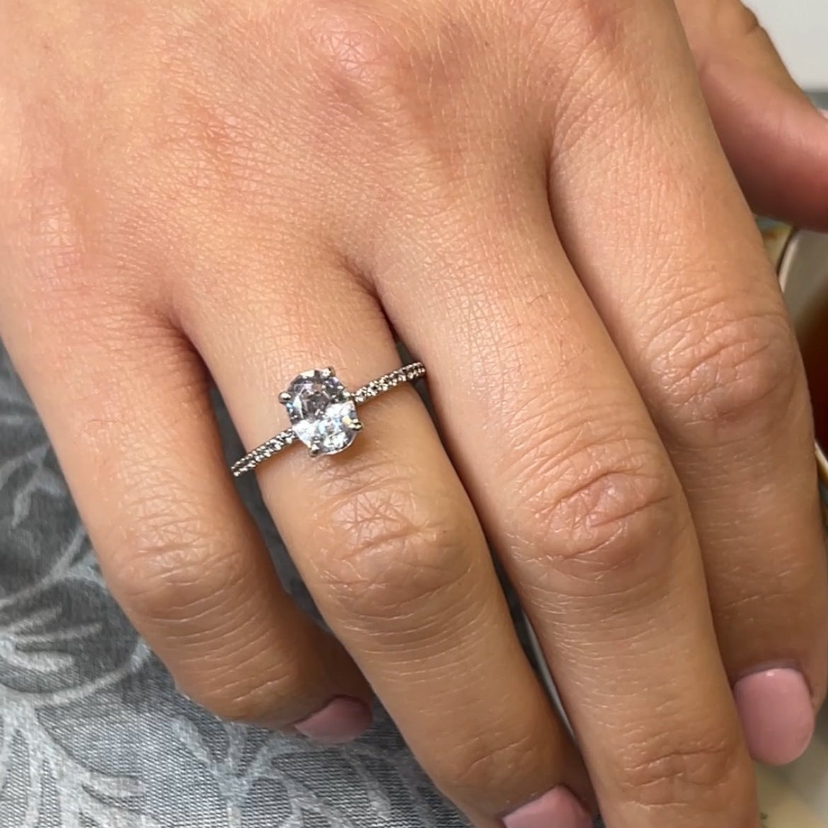 Shown in 1.0 Carat Diamond* The Vivienne Diamond Pavé Solitaire Engagement Ring | Lisa Robin#color_14k-yellow-gold