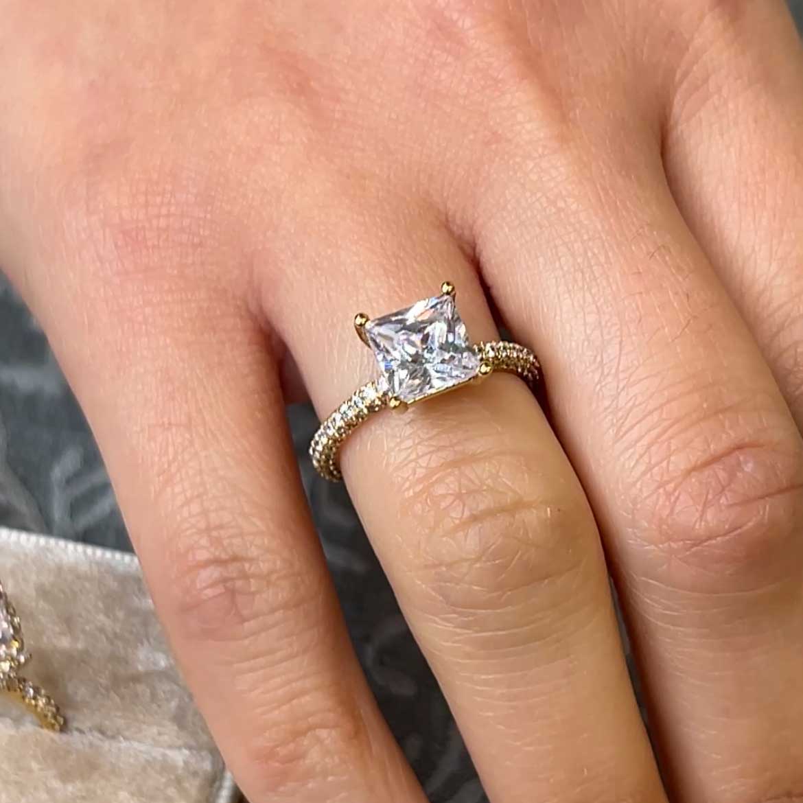 The Ari Pavé Diamond Engagement Ring