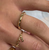 REESE DIAMOND DOME WEDDING RING with Emma Diamond Halo Engagement Ring / Lisa Robin