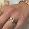 The Vivienne Oval Diamond Engagement Ring with The Dillon Baguette Diamond Wedding Ring | Lisa Robin