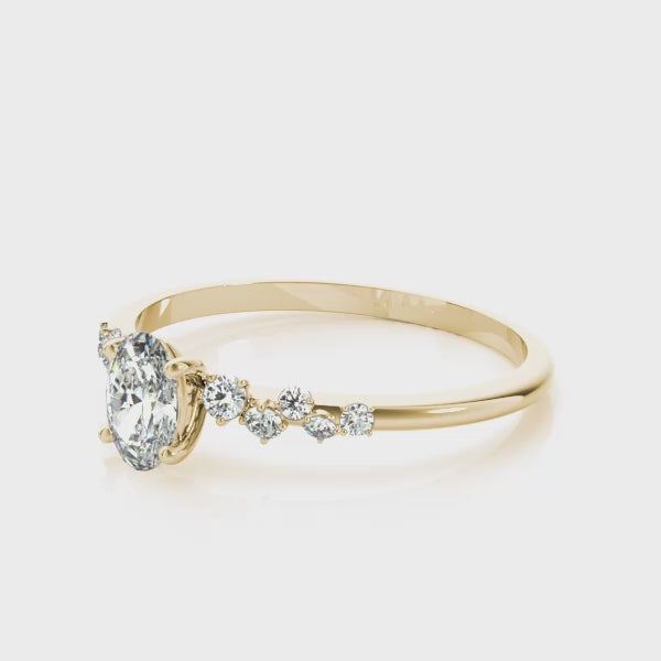Shown in 1.25 carat * The Polaris Diamond Engagement Ring | Lisa Robin#shape_oval