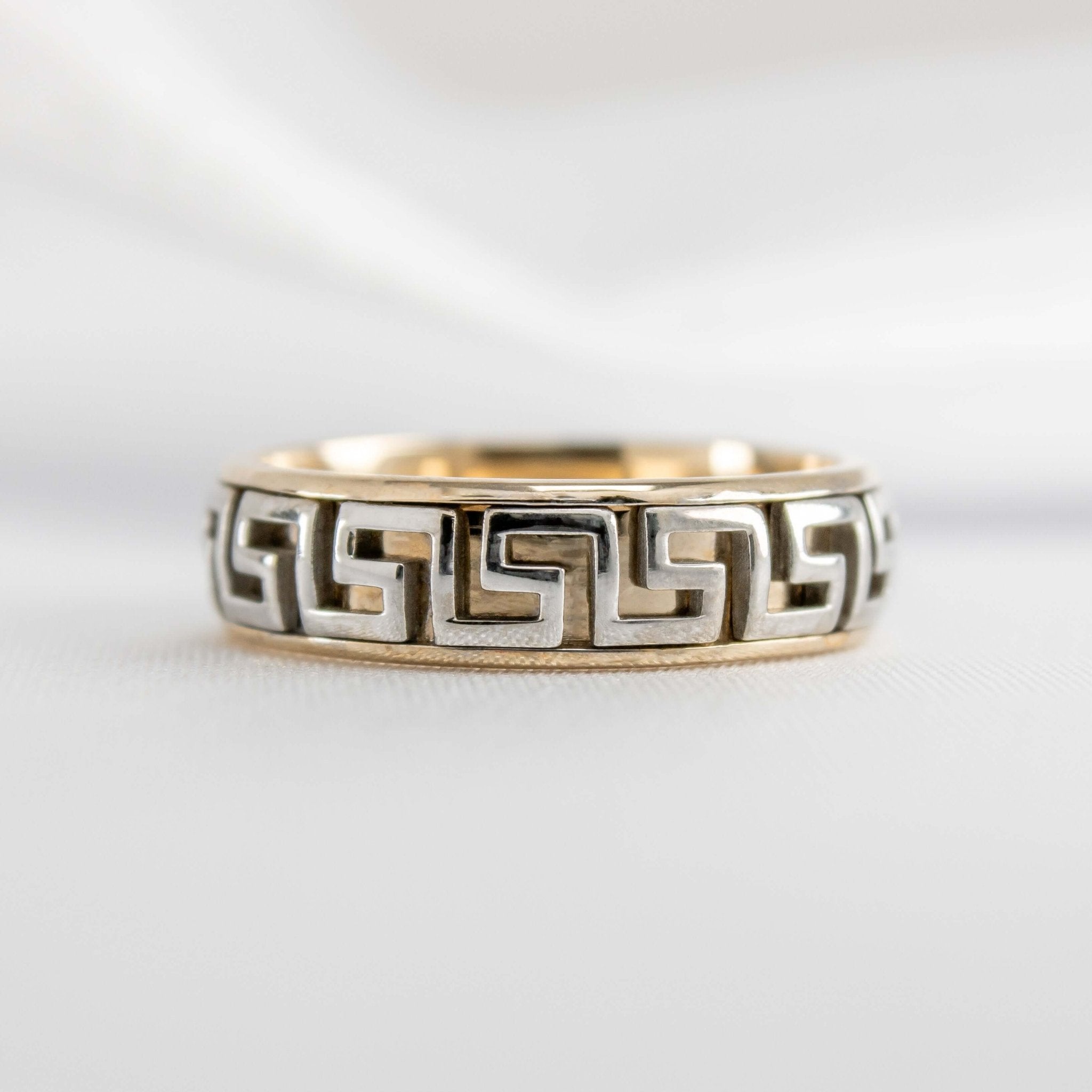 The Adam Greek Key Wedding Ring - Lisa Robin