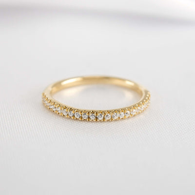 The Ellen Diamond Wedding Ring - Lisa Robin#color_10k-yellow-gold