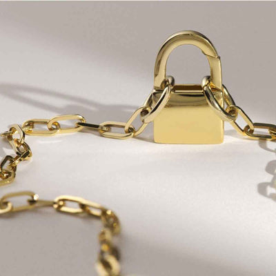 Padlock Push Lock Necklace | Lisa Robin