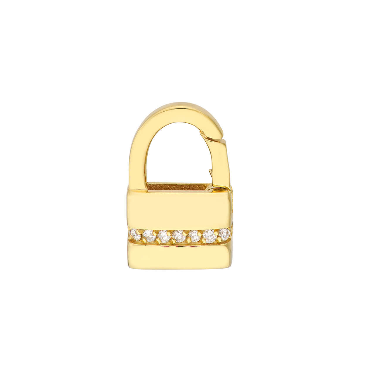 Lock Padlock with Diamonds Push Lock Necklace | Lisa Robin