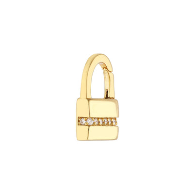Lock Padlock with Diamonds Push Lock Necklace | Lisa Robin